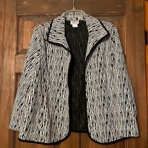Nikki black and white zebra jacket size XL